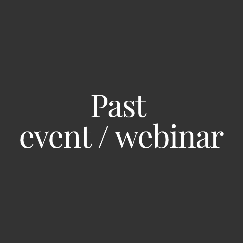 Past event/webinar